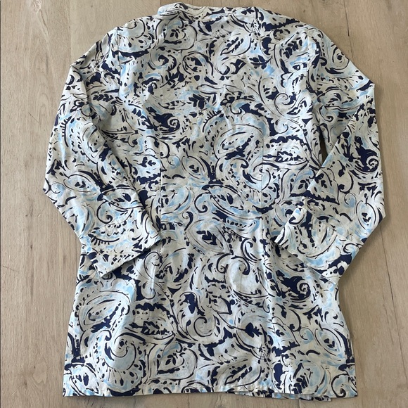 Leggiadro Polo Collar Paisley Splash tunic -- Retail $495 - Picture 5 of 6